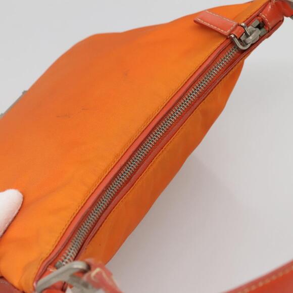 PRADA Shoulder Bag Nylon Orange Silver - Picture 6 of 12